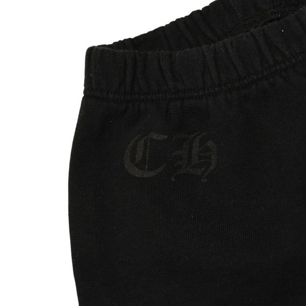 CHROME HEARTS クロムハーツ Side Logo Sweat Pants サイドロゴプリント スウェットパンツ ブラック イエロー サイズ4T 美品 中古 4a006246