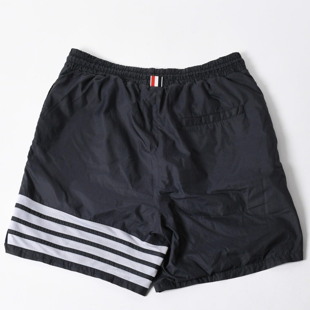 Thom Browne トムブラウン ハーフパンツ 半ズボン リップストップ 4-BAR トラックショートパンツ ブラック 美品 中古 4a006360