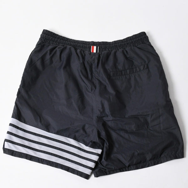 Thom Browne トムブラウン ハーフパンツ 半ズボン リップストップ 4-BAR トラックショートパンツ ブラック 美品 中古 4a006360