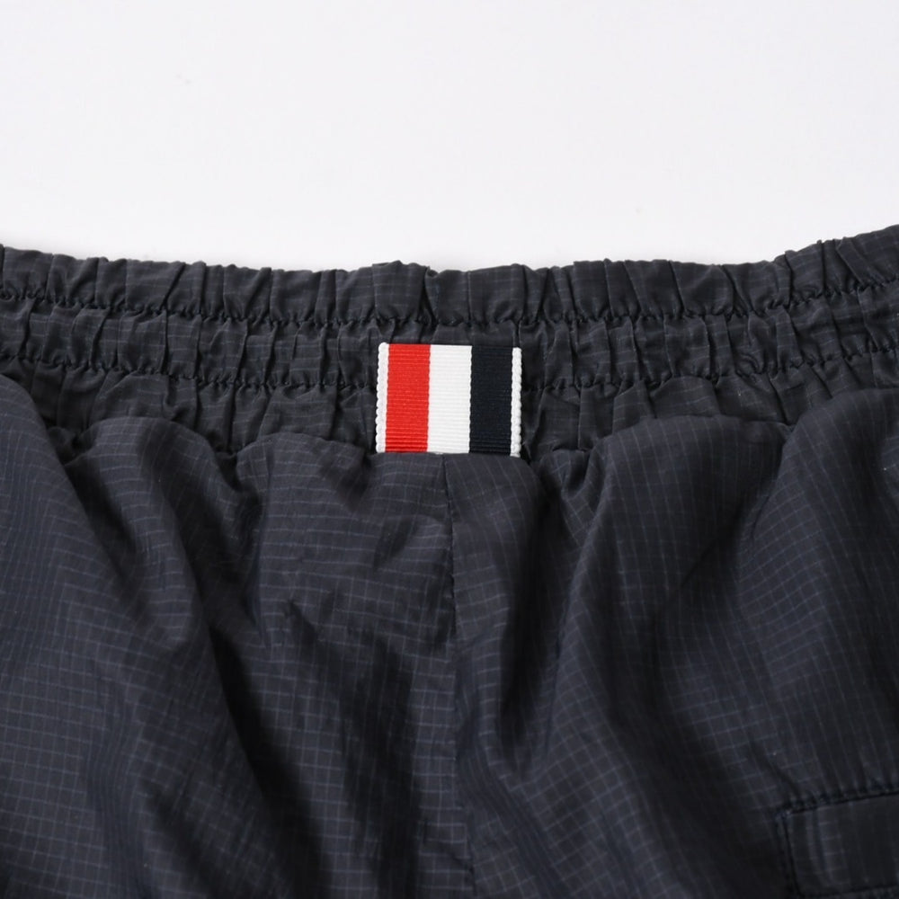 Thom Browne トムブラウン ハーフパンツ 半ズボン リップストップ 4-BAR トラックショートパンツ ブラック 美品 中古 4a006360