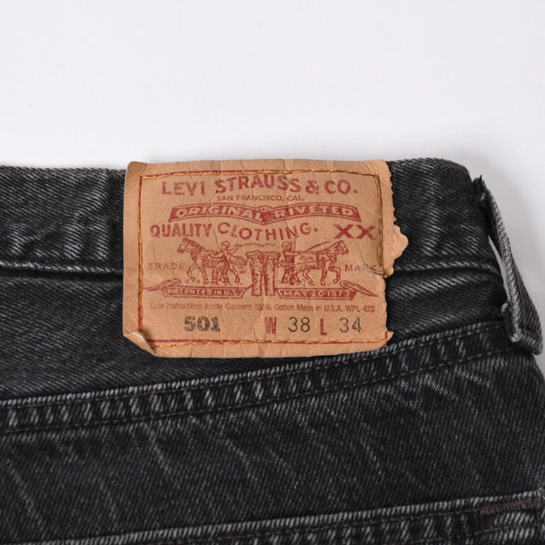 極美品 CHROME HEARTS クロムハーツ Levi's リーバイス 501 デニム ブラック クロスパッチ ラージクロス スモールクロス サイズ34 中古 4a006484