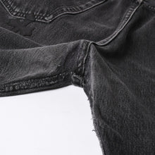 画像をギャラリービューアに読み込む, 極美品 CHROME HEARTS クロムハーツ Levi's リーバイス 501 デニム ブラック クロスパッチ ラージクロス スモールクロス サイズ34 中古 4a006484