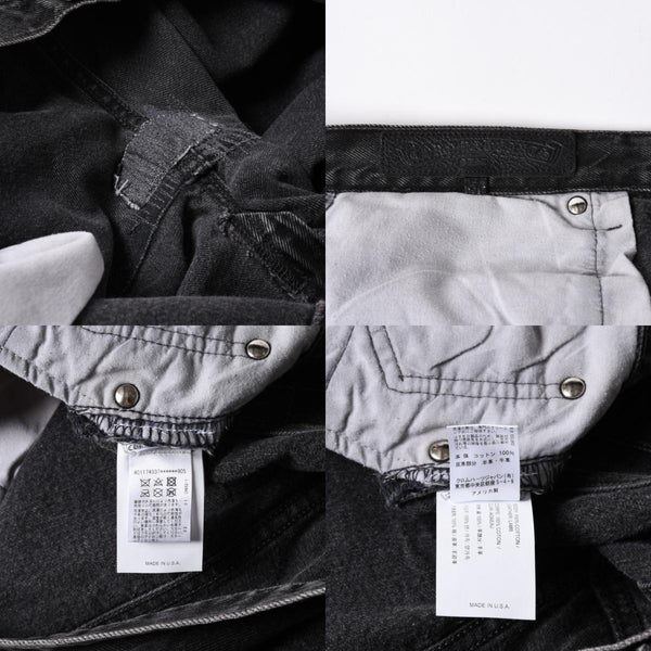 極美品 CHROME HEARTS クロムハーツ Levi's リーバイス 501 デニム ブラック クロスパッチ ラージクロス スモールクロス サイズ34 中古 4a006484