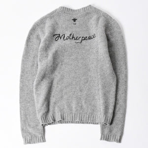 CHIRSTIAN DIOR Christian Dior 5 Swords Cashmere Sweater 8C24567ZL104 Maria Grazia Chiuri Pentagram Bee Embroidery Gray Yellow Good Condition Used 4a006391
