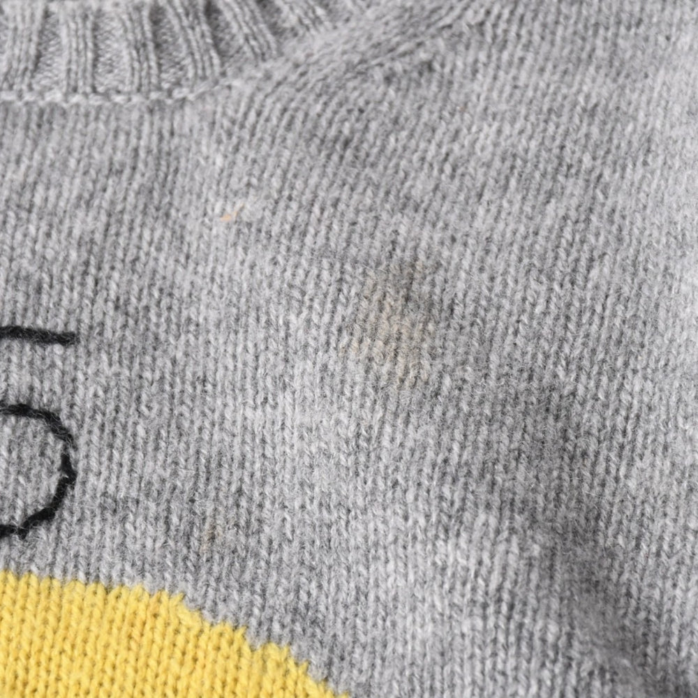 CHIRSTIAN DIOR Christian Dior 5 Swords Cashmere Sweater 8C24567ZL104 Maria Grazia Chiuri Pentagram Bee Embroidery Gray Yellow Good Condition Used 4a006391