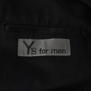 極美品 Y's for men 24AW ジップアップブルゾン アウター ライダースジャケット サイズ4 ブラック MP-Y01-011 中古 4a005912