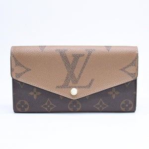 LOUIS VUITTON ルイヴィトン ポルトフォイユ サラ M80726 長財布 ロングウォレット ブラウン モノグラムキャンバス ジャイアントリバースキャンバス 良品 中古 4a006183