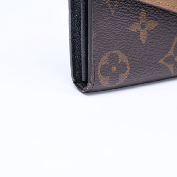 LOUIS VUITTON ルイヴィトン ポルトフォイユ サラ M80726 長財布 ロングウォレット ブラウン モノグラムキャンバス ジャイアントリバースキャンバス 良品 中古 4a006183
