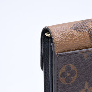LOUIS VUITTON ルイヴィトン ポルトフォイユ サラ M80726 長財布 ロングウォレット ブラウン モノグラムキャンバス ジャイアントリバースキャンバス 良品 中古 4a006183