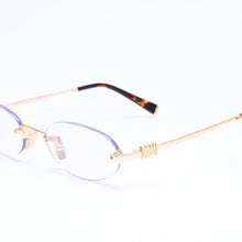 画像をギャラリービューアに読み込む, 極美品 MIU MIU ミュウミュウ 眼鏡 メガネ アイウェア オーバル型 リムレスサングラス SMUA54 サイズ51◻︎20 中古 4a006475