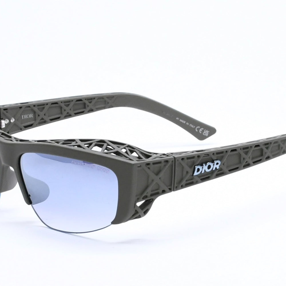 新品同様品 CHRISTIAN DIOR クリスチャンディオール サングラス アイウェア Dior3D S4U サイズ60◻︎15 135 カーキ ブルー 中古 4a006372