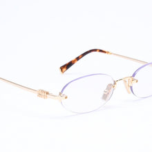 画像をギャラリービューアに読み込む, 極美品 MIU MIU ミュウミュウ 眼鏡 メガネ アイウェア オーバル型 リムレスサングラス SMUA54 サイズ51◻︎20 中古 4a006475