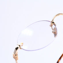 画像をギャラリービューアに読み込む, 極美品 MIU MIU ミュウミュウ 眼鏡 メガネ アイウェア オーバル型 リムレスサングラス SMUA54 サイズ51◻︎20 中古 4a006475