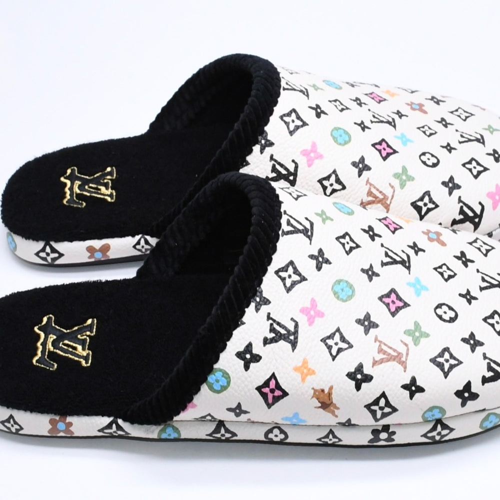新品同様品 LOUIS VUITTON ルイヴィトン LV パレス ライン ミュール スリッパ サイズ3 モノグラム クラギー Tyler The Creator 中古 4a006368