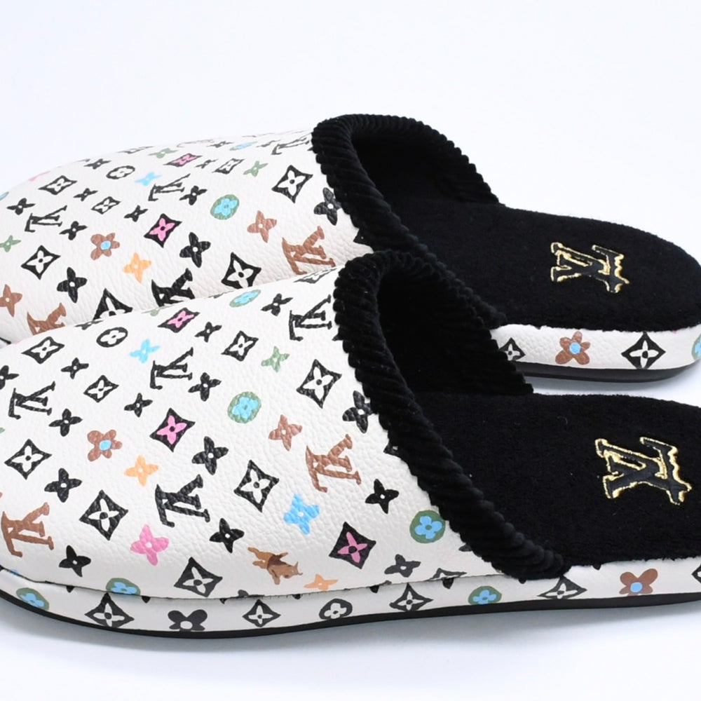 新品同様品 LOUIS VUITTON ルイヴィトン LV パレス ライン ミュール スリッパ サイズ3 モノグラム クラギー Tyler The Creator 中古 4a006368