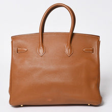 将图片加载到图库查看器中。 HERMES エルメス ハンドバッグ バーキン35 トゴ ゴールド ゴールド金具 □D刻印 美品 中古 4a006439