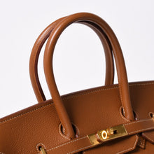将图片加载到图库查看器中。 HERMES エルメス ハンドバッグ バーキン35 トゴ ゴールド ゴールド金具 □D刻印 美品 中古 4a006439