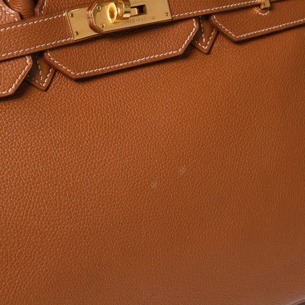 HERMES エルメス ハンドバッグ バーキン35 トゴ ゴールド ゴールド金具 □D刻印 美品 中古 4a006439