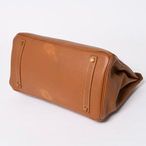 HERMES エルメス ハンドバッグ バーキン35 トゴ ゴールド ゴールド金具 □D刻印 美品 中古 4a006439