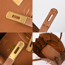 将图片加载到图库查看器中。 HERMES エルメス ハンドバッグ バーキン35 トゴ ゴールド ゴールド金具 □D刻印 美品 中古 4a006439