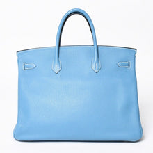 Load the image into the gallery viewer. 極美品 HERMES エルメス BIRKIN40 バーキン40 ハンドバッグ □O刻印 ブルージーン トゴ 内縫い 2011年製 シルバー金具 中古 4a006383