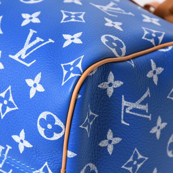 新品同様 LOUIS VUITTON ルイヴィトン スピーディ P9 バンドリエール 25 ボストンバッグ M24424 ブルー ホワイト 中古 4a006931