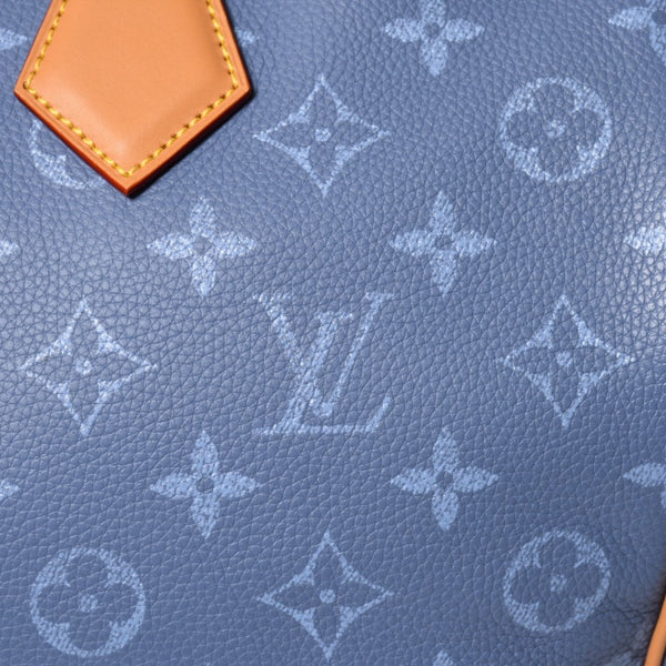 新品同様 LOUIS VUITTON ルイヴィトン スピーディ P9 バンドリエール 30 ハンドバッグ M28384 モノグラム シルクブルー 中古 4a006930