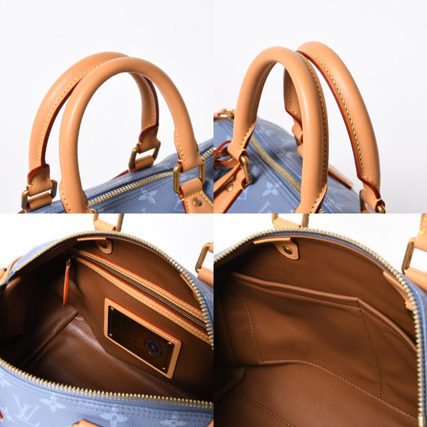 新品同様 LOUIS VUITTON ルイヴィトン スピーディ P9 バンドリエール 30 ハンドバッグ M28384 モノグラム シルクブルー 中古 4a006930