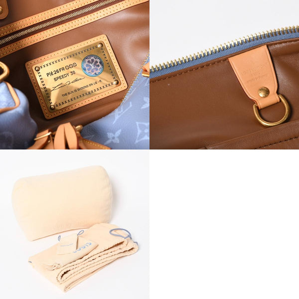 新品同様 LOUIS VUITTON ルイヴィトン スピーディ P9 バンドリエール 30 ハンドバッグ M28384 モノグラム シルクブルー 中古 4a006930