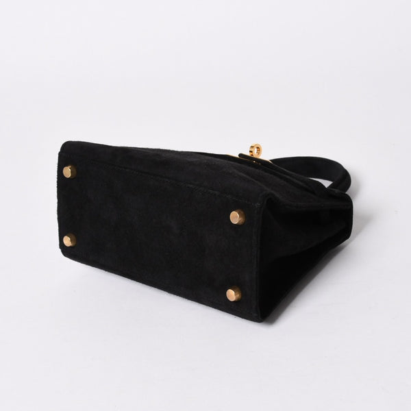極美品 エルメス HERMES ミニケリー 20 ドブリスブラック ゴールド金具 外縫い 2WAY ショルダーバッグ 中古 4a006395