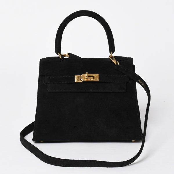 極美品 エルメス HERMES ミニケリー 20 ドブリスブラック ゴールド金具 外縫い 2WAY ショルダーバッグ 中古 4a006395