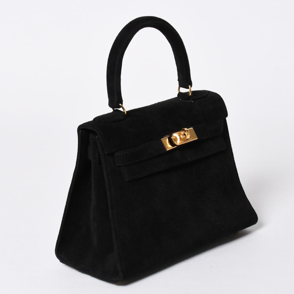 極美品 エルメス HERMES ミニケリー 20 ドブリスブラック ゴールド金具 外縫い 2WAY ショルダーバッグ 中古 4a006395