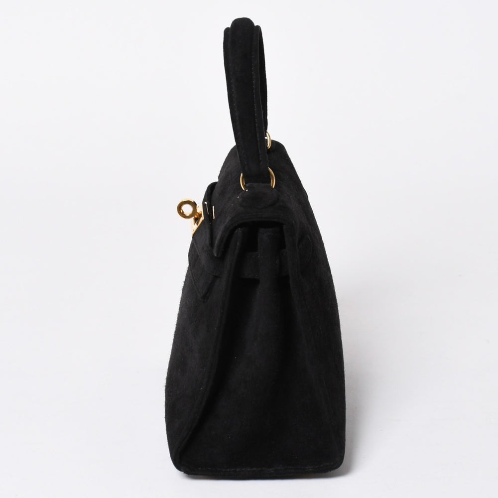 極美品 エルメス HERMES ミニケリー 20 ドブリスブラック ゴールド金具 外縫い 2WAY ショルダーバッグ 中古 4a006395