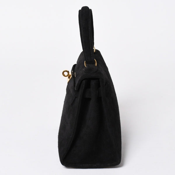 極美品 エルメス HERMES ミニケリー 20 ドブリスブラック ゴールド金具 外縫い 2WAY ショルダーバッグ 中古 4a006395