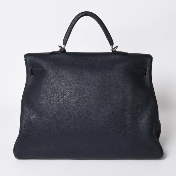 極美品 HERMES エルメス ケリー 50 ハンドバッグ ブルーインディゴ トゴ シルバー金具 中古 4a006446