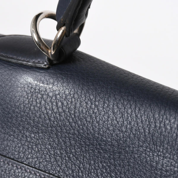 極美品 HERMES エルメス ケリー 50 ハンドバッグ ブルーインディゴ トゴ シルバー金具 中古 4a006446