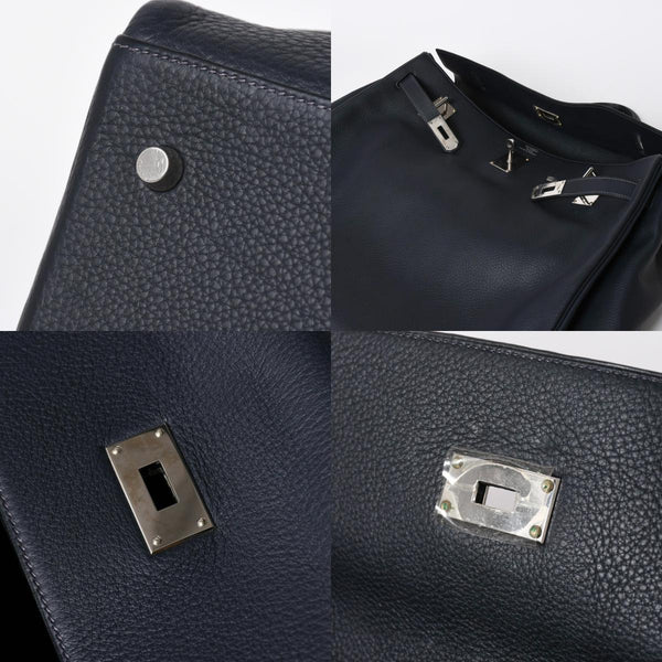極美品 HERMES エルメス ケリー 50 ハンドバッグ ブルーインディゴ トゴ シルバー金具 中古 4a006446