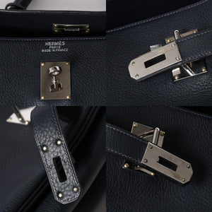 極美品 HERMES エルメス ケリー 50 ハンドバッグ ブルーインディゴ トゴ シルバー金具 中古 4a006446