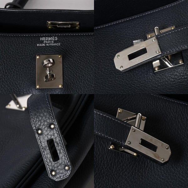 極美品 HERMES エルメス ケリー 50 ハンドバッグ ブルーインディゴ トゴ シルバー金具 中古 4a006446