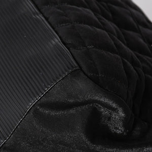 CHANEL シャネル スポーツライン ボストンバッグ ハンドバッグ キルティング 10番台 ブラック シルバー金具 美品 中古 4a006406
