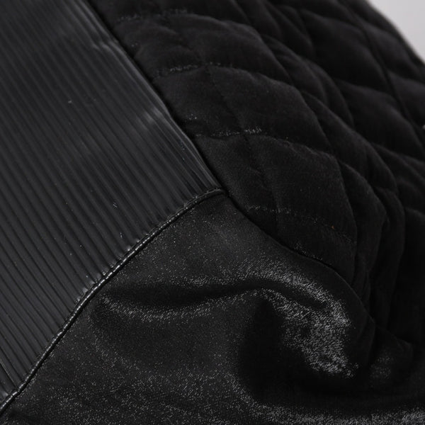 CHANEL シャネル スポーツライン ボストンバッグ ハンドバッグ キルティング 10番台 ブラック シルバー金具 美品 中古 4a006406
