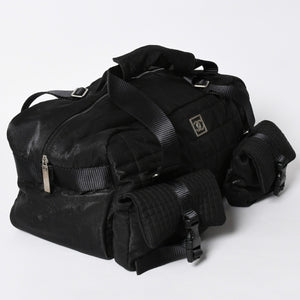 CHANEL シャネル スポーツライン ボストンバッグ ハンドバッグ キルティング 10番台 ブラック シルバー金具 美品 中古 4a006406