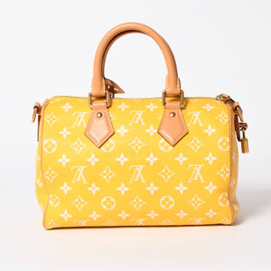 新品同様 LOUIS VUITTON ルイヴィトン スピーディ P9 バンドリエール 25 ボストンバッグ M24426 イエロー ホワイト 中古 4a006733