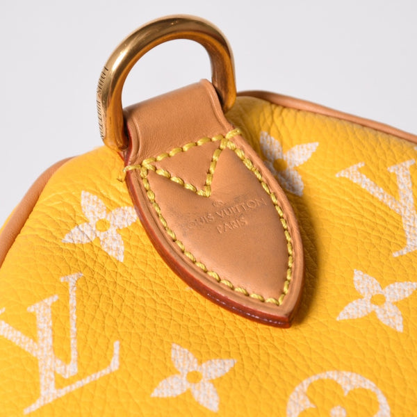 新品同様 LOUIS VUITTON ルイヴィトン スピーディ P9 バンドリエール 25 ボストンバッグ M24426 イエロー ホワイト 中古 4a006733