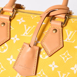 新品同様 LOUIS VUITTON ルイヴィトン スピーディ P9 バンドリエール 25 ボストンバッグ M24426 イエロー ホワイト 中古 4a006733