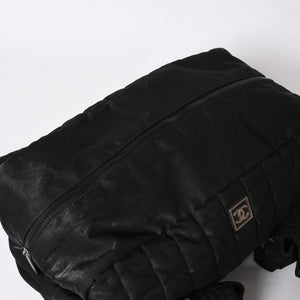 CHANEL シャネル スポーツライン ボストンバッグ ハンドバッグ キルティング 10番台 ブラック シルバー金具 美品 中古 4a006406