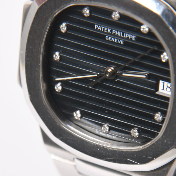 PATEK PHILIPPE パテック フィリップ ノーチラス 3900/1A ネイビー文字盤 時計 重量約71.60g クォーツ ステンレス 美品 中古 4a006716