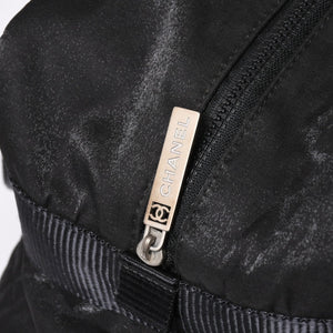 CHANEL シャネル スポーツライン ボストンバッグ ハンドバッグ キルティング 10番台 ブラック シルバー金具 美品 中古 4a006406
