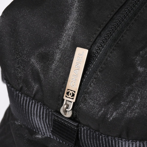CHANEL シャネル スポーツライン ボストンバッグ ハンドバッグ キルティング 10番台 ブラック シルバー金具 美品 中古 4a006406