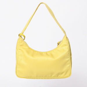PRADA プラダ Re-Edition 2000 ハンドバッグ ワンショルダーバッグ 1NE515 トライアングルロゴ ナイロン イエロー 美品 中古 4a006505